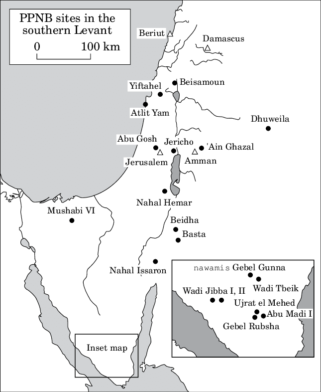 Pre-Pottery Neolithic Sites Map