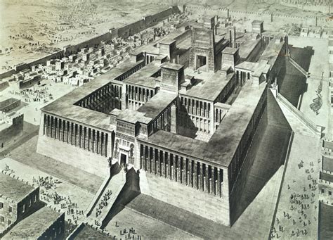 Artistic reconstruction of Solomon's Temple in Jerusalem